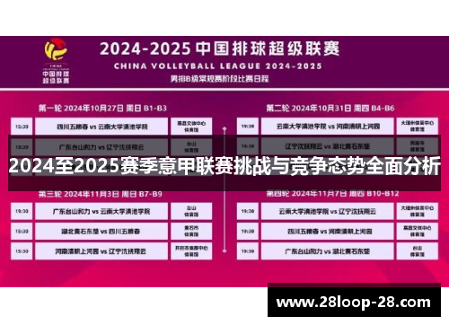 2024至2025赛季意甲联赛挑战与竞争态势全面分析